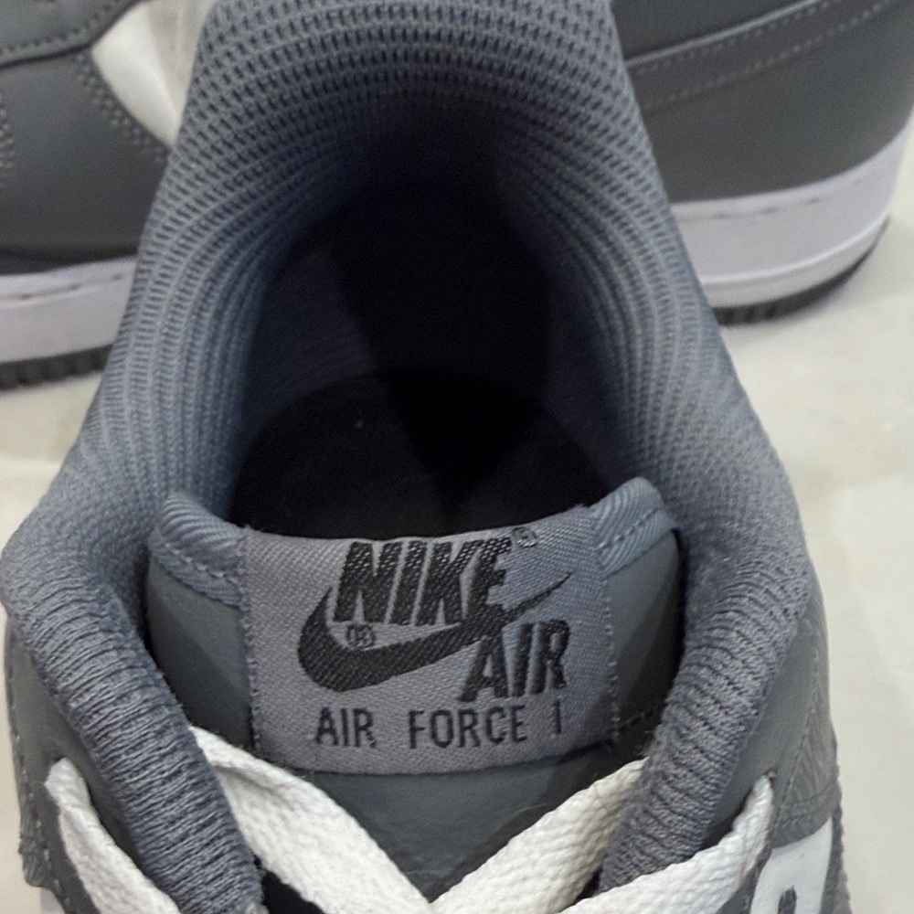 Nike Air Force 1 Men's Sneakers in Gray and White - Picture 2 of 7